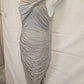 Karen Millen Draped Grey Marle Midi Dress Size 14 by SwapUp-Online Second Hand Store-Online Thrift Store