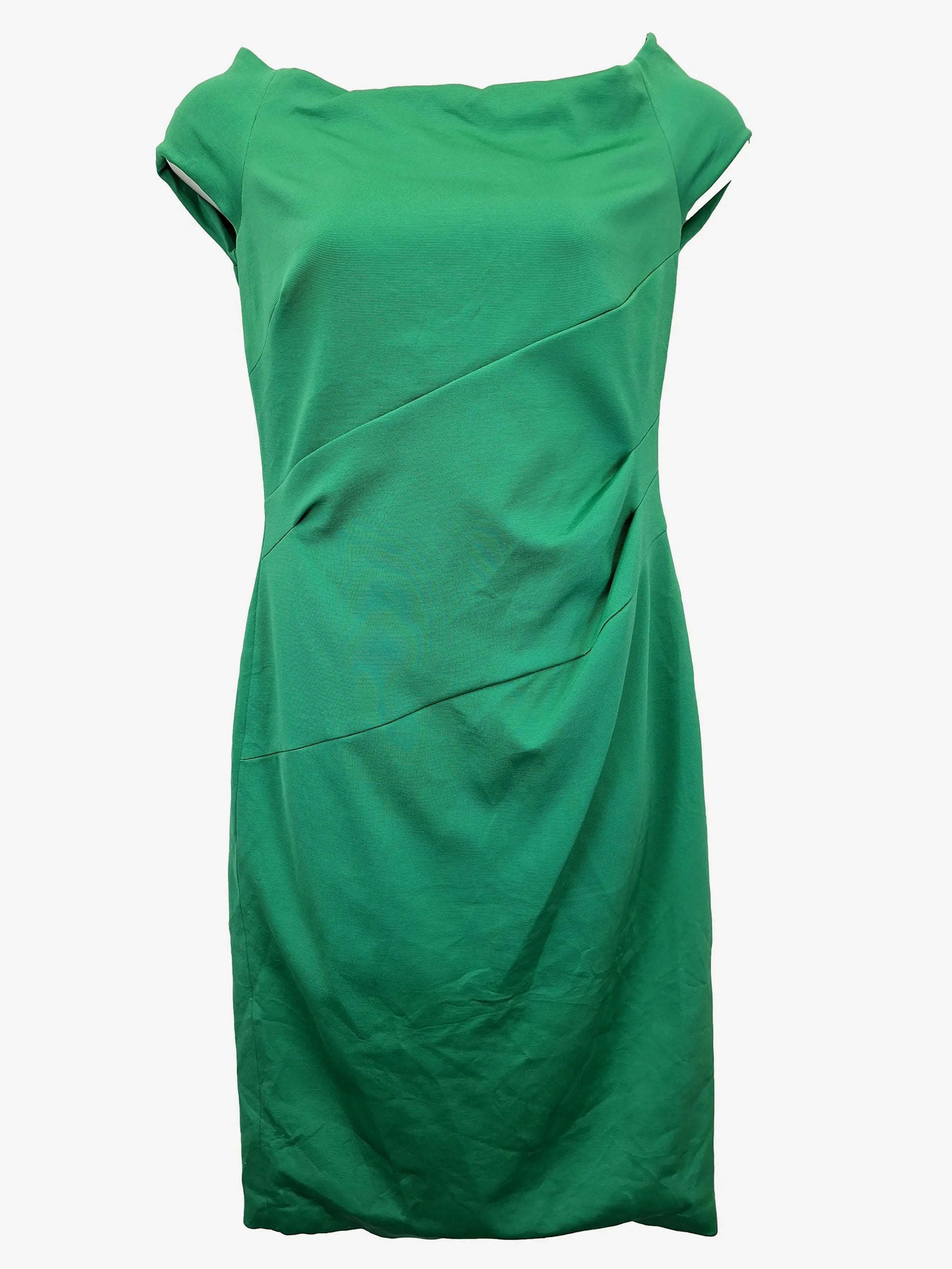 Karen Millen Green Work Shift Midi Dress Size 16 by SwapUp-Online Second Hand Store-Online Thrift Store
