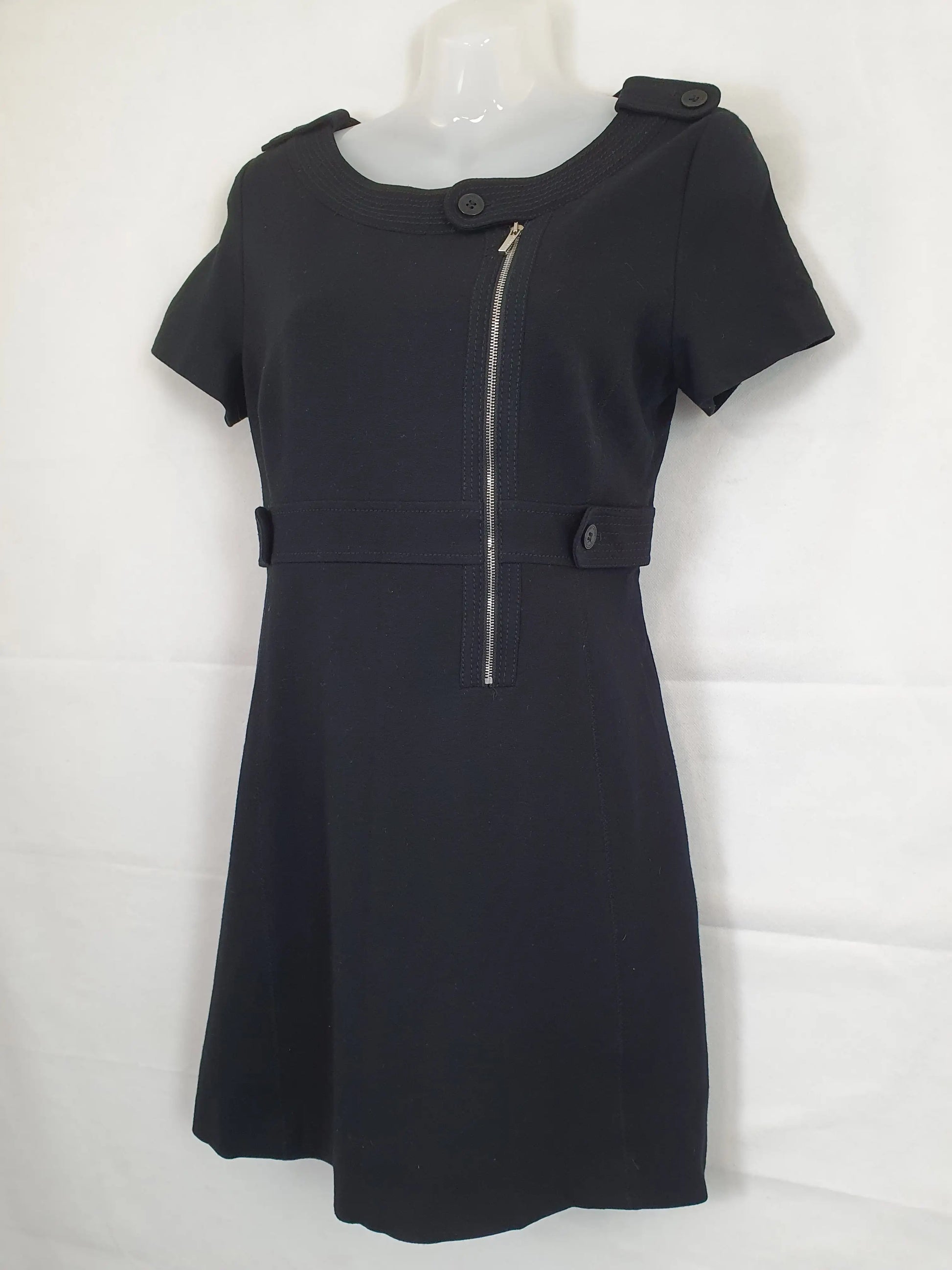 Karen Millen Office Staple Zippered Mini Dress Size 12 by SwapUp-Online Second Hand Store-Online Thrift Store