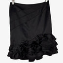 Karen Millen Rosy Detail Satin Mini Skirt Size 8 by SwapUp-Online Second Hand Store-Online Thrift Store