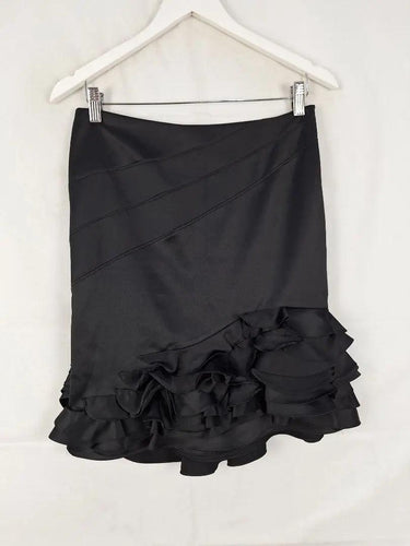 Karen Millen Rosy Detail Satin Mini Skirt Size 8 by SwapUp-Online Second Hand Store-Online Thrift Store