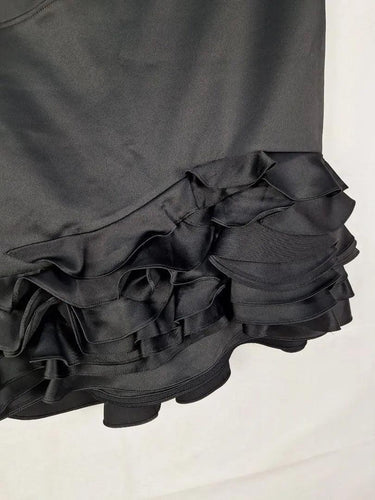 Karen Millen Rosy Detail Satin Mini Skirt Size 8 by SwapUp-Online Second Hand Store-Online Thrift Store