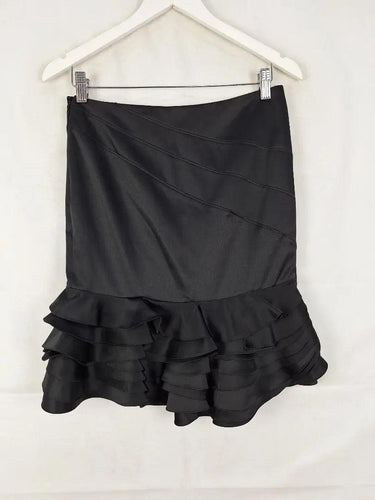 Karen Millen Rosy Detail Satin Mini Skirt Size 8 by SwapUp-Online Second Hand Store-Online Thrift Store