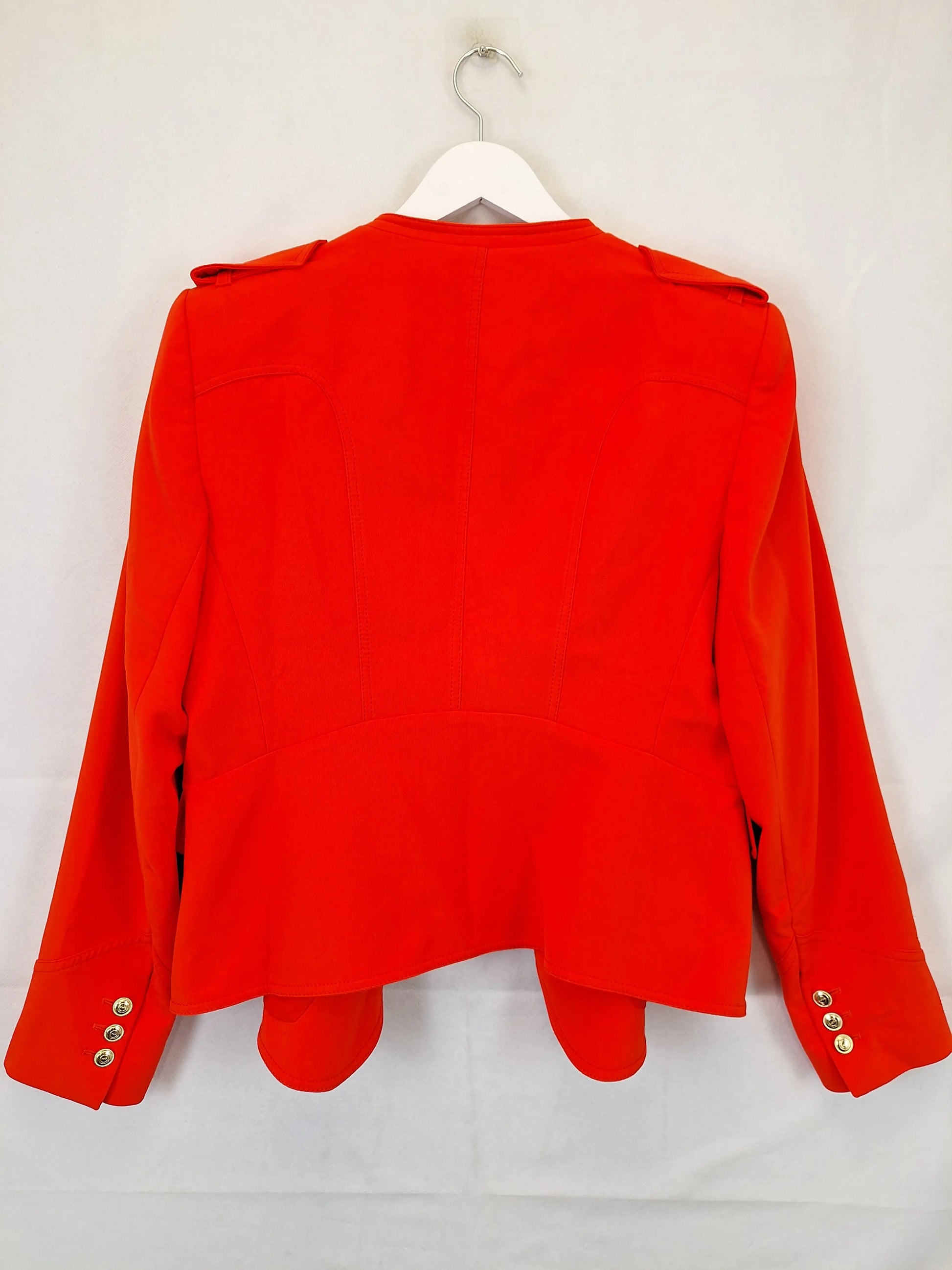 Karen Millen Tangerine Military Style Blazer Size 18 by SwapUp-Online Second Hand Store-Online Thrift Store