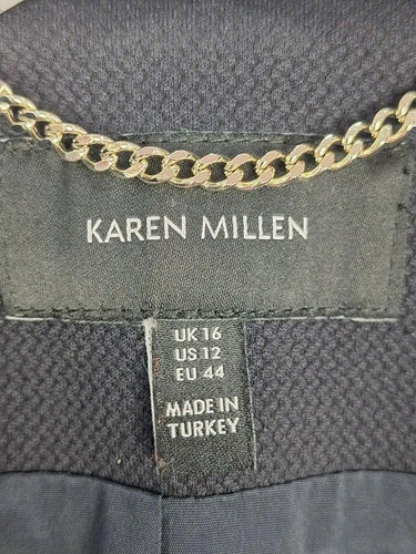 Karen Millen Timeless Textured Double Breasted Blazer Size 16 by SwapUp-Online Second Hand Store-Online Thrift Store