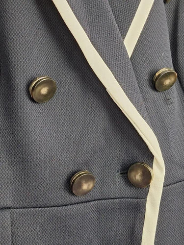 Karen Millen Timeless Textured Double Breasted Blazer Size 16 by SwapUp-Online Second Hand Store-Online Thrift Store