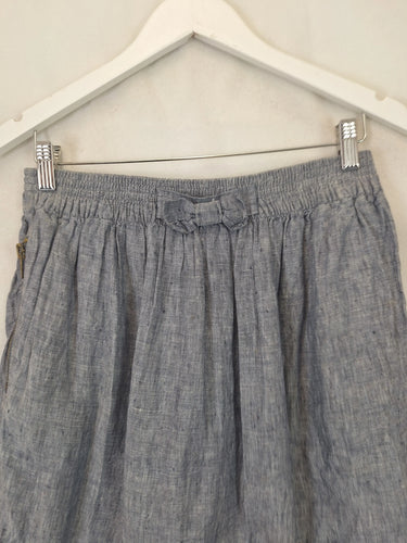 Karen Walker Chambray Gathered Bow Mini  Skirt Size 10 by SwapUp-Online Second Hand Store-Online Thrift Store