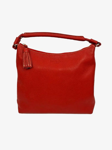 Kate Spade Crimson Pebble Leather Feature Stitch Handbag Size None by SwapUp-Online Second Hand Store-Online Thrift Store