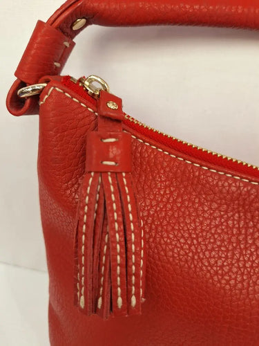 Kate Spade Crimson Pebble Leather Feature Stitch Handbag Size None by SwapUp-Online Second Hand Store-Online Thrift Store