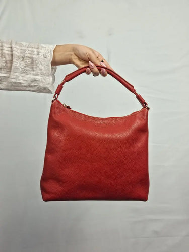 Kate Spade Crimson Pebble Leather Feature Stitch Handbag Size None by SwapUp-Online Second Hand Store-Online Thrift Store