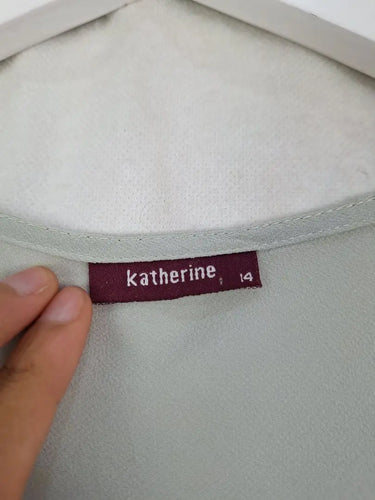 Katherine Y2K Cool Silk Top Size 14 by SwapUp-Online Second Hand Store-Online Thrift Store
