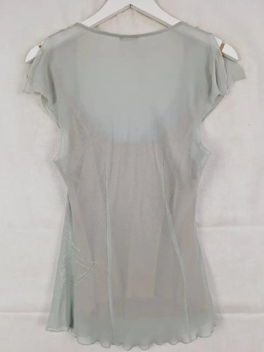 Katherine Y2K Cool Silk Top Size 14 by SwapUp-Online Second Hand Store-Online Thrift Store