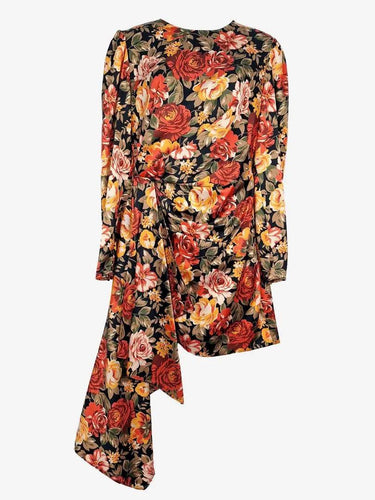 Keepsake Autumn Draped Floral Mini Dress Size 10 by SwapUp-Online Second Hand Store-Online Thrift Store