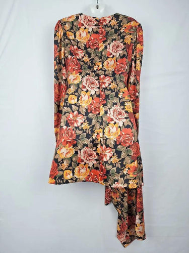 Keepsake Autumn Draped Floral Mini Dress Size 10 by SwapUp-Online Second Hand Store-Online Thrift Store