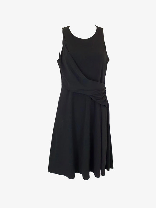 Kenneth Cole Black Wrap Midi Dress Size XXS by SwapUp-Online Second Hand Store-Online Thrift Store
