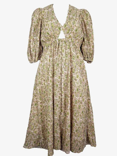 Kinney Pleated Boho Maxi Dress Size M by SwapUp-Online Second Hand Store-Online Thrift Store