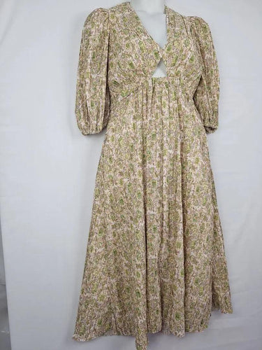 Kinney Pleated Boho Maxi Dress Size M by SwapUp-Online Second Hand Store-Online Thrift Store