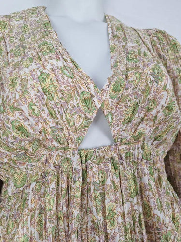 Kinney Pleated Boho Maxi Dress Size M by SwapUp-Online Second Hand Store-Online Thrift Store