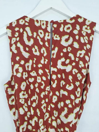 Kitri Cinnamon Cheetah Wrap Around Jumpsuit Size 6 by SwapUp-Online Second Hand Store-Online Thrift Store