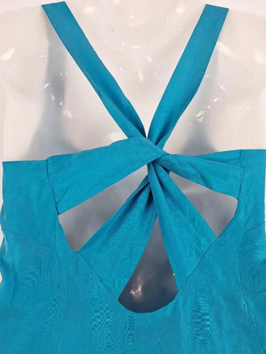 Kookai Aqua Twist Slip Mini Dress Size 6 by SwapUp-Online Second Hand Store-Online Thrift Store