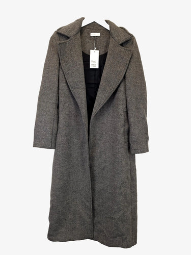 Kookai Charcoal Prague Winter Trench Coat Size 6 by SwapUp-Online Second Hand Store-Online Thrift Store