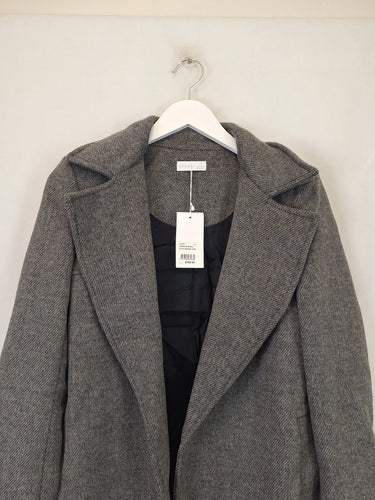 Kookai Charcoal Prague Winter Trench Coat Size 6 by SwapUp-Online Second Hand Store-Online Thrift Store
