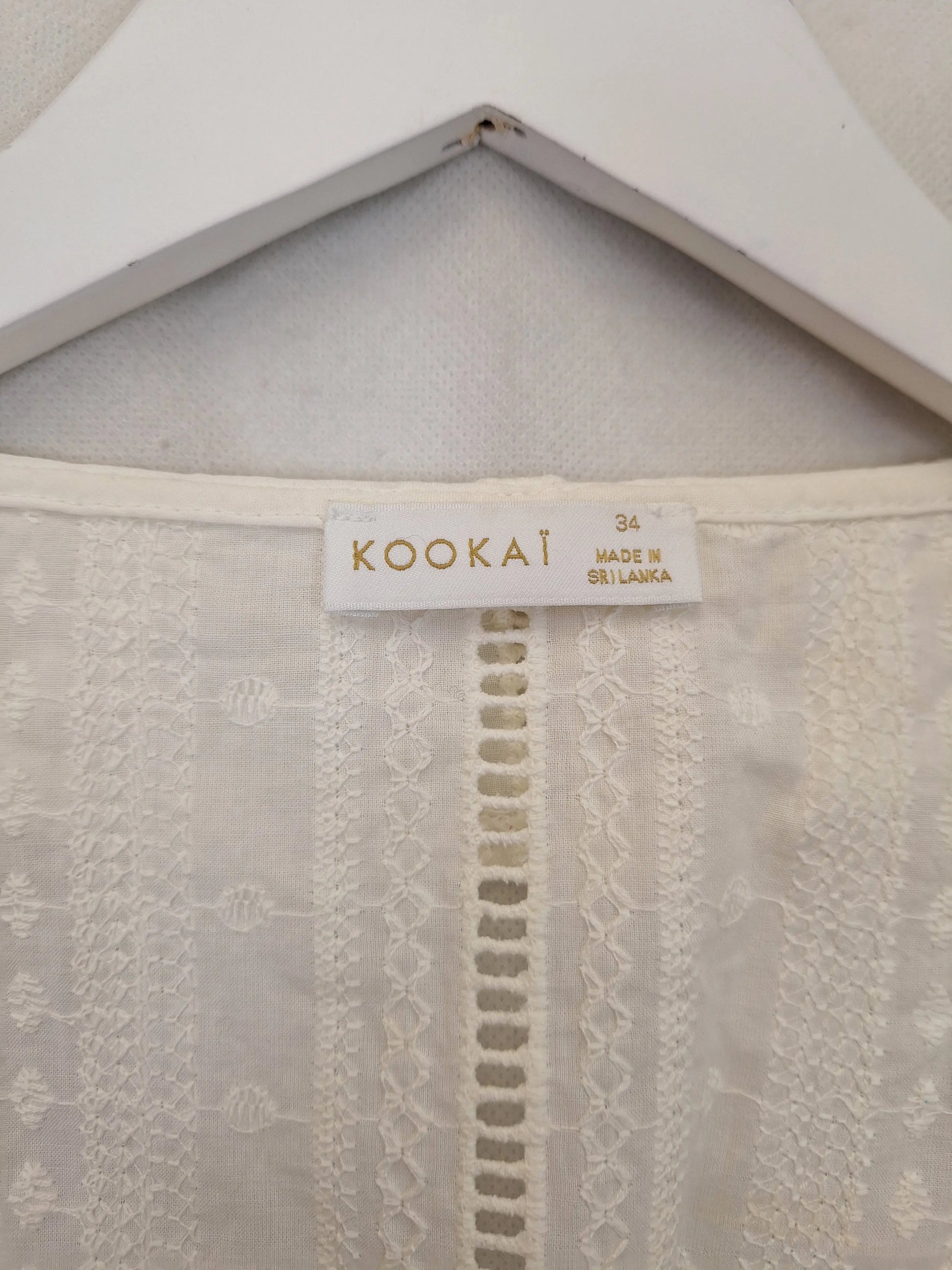 Kookai Cotton Ruffle Top Size 6 – SwapUp