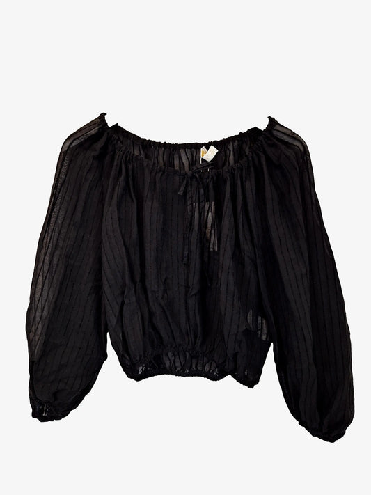 Kookai Ella Drawstring Blouse Size 6 by SwapUp-Online Second Hand Store-Online Thrift Store