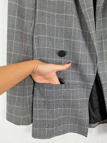 Kookai Houndstooth Open Blazer Size 6 by SwapUp-Online Second Hand Store-Online Thrift Store