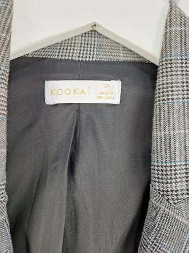 Kookai Houndstooth Open Blazer Size 6 by SwapUp-Online Second Hand Store-Online Thrift Store