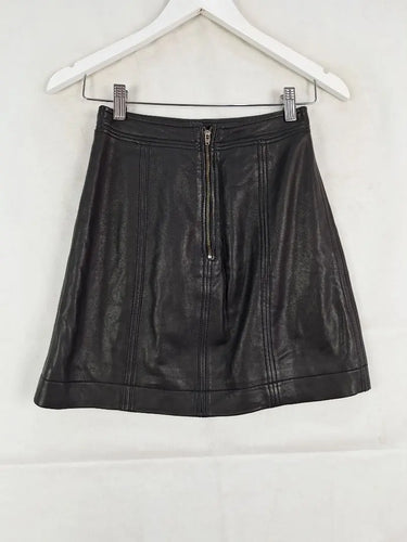 Kookai Leather Panelled Mini Skirt Size 8 by SwapUp-Online Second Hand Store-Online Thrift Store