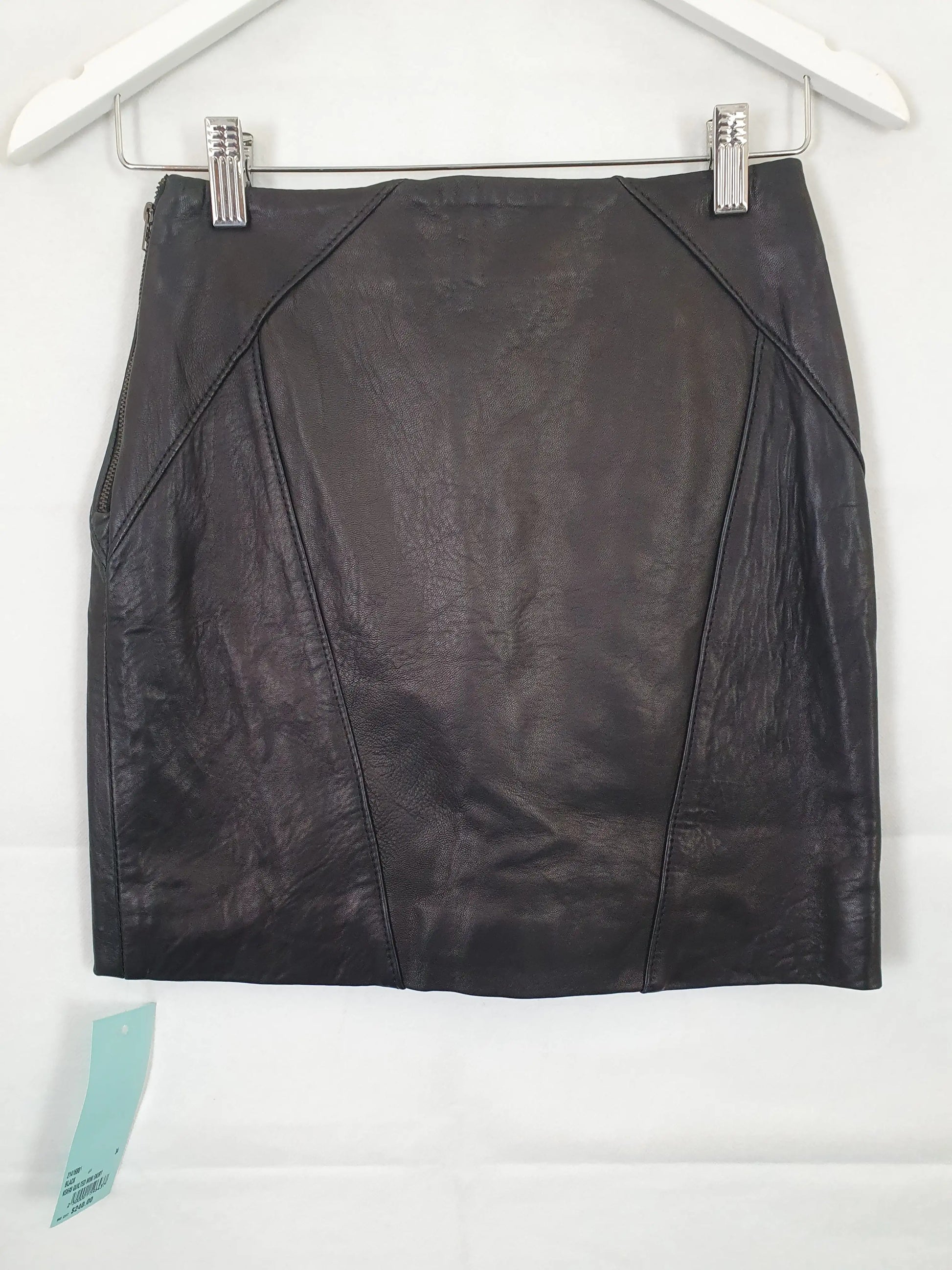Kookai Quilted Mini Skirt Size 6 by SwapUp-Online Second Hand Store-Online Thrift Store