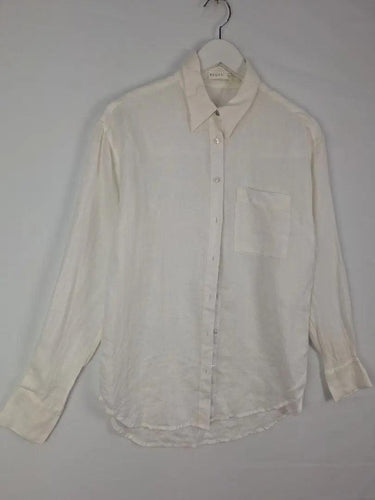 Kookai Staple Scooped Linen Shirt Size 8 by SwapUp-Online Second Hand Store-Online Thrift Store