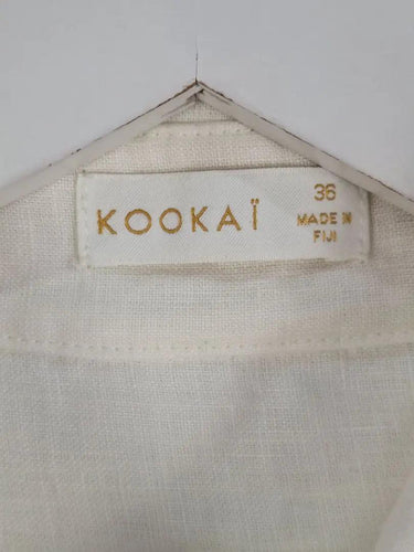 Kookai Staple Scooped Linen Shirt Size 8 by SwapUp-Online Second Hand Store-Online Thrift Store