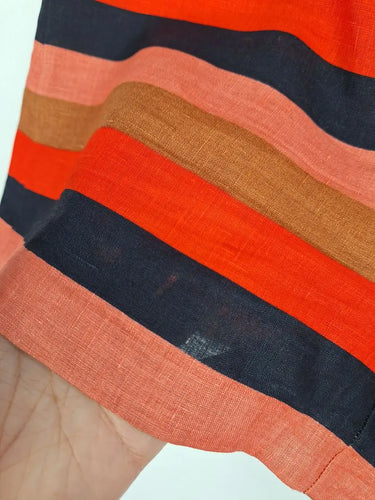 Kookai Striped Linen High-waisted Shorts Size 6 by SwapUp-Online Second Hand Store-Online Thrift Store