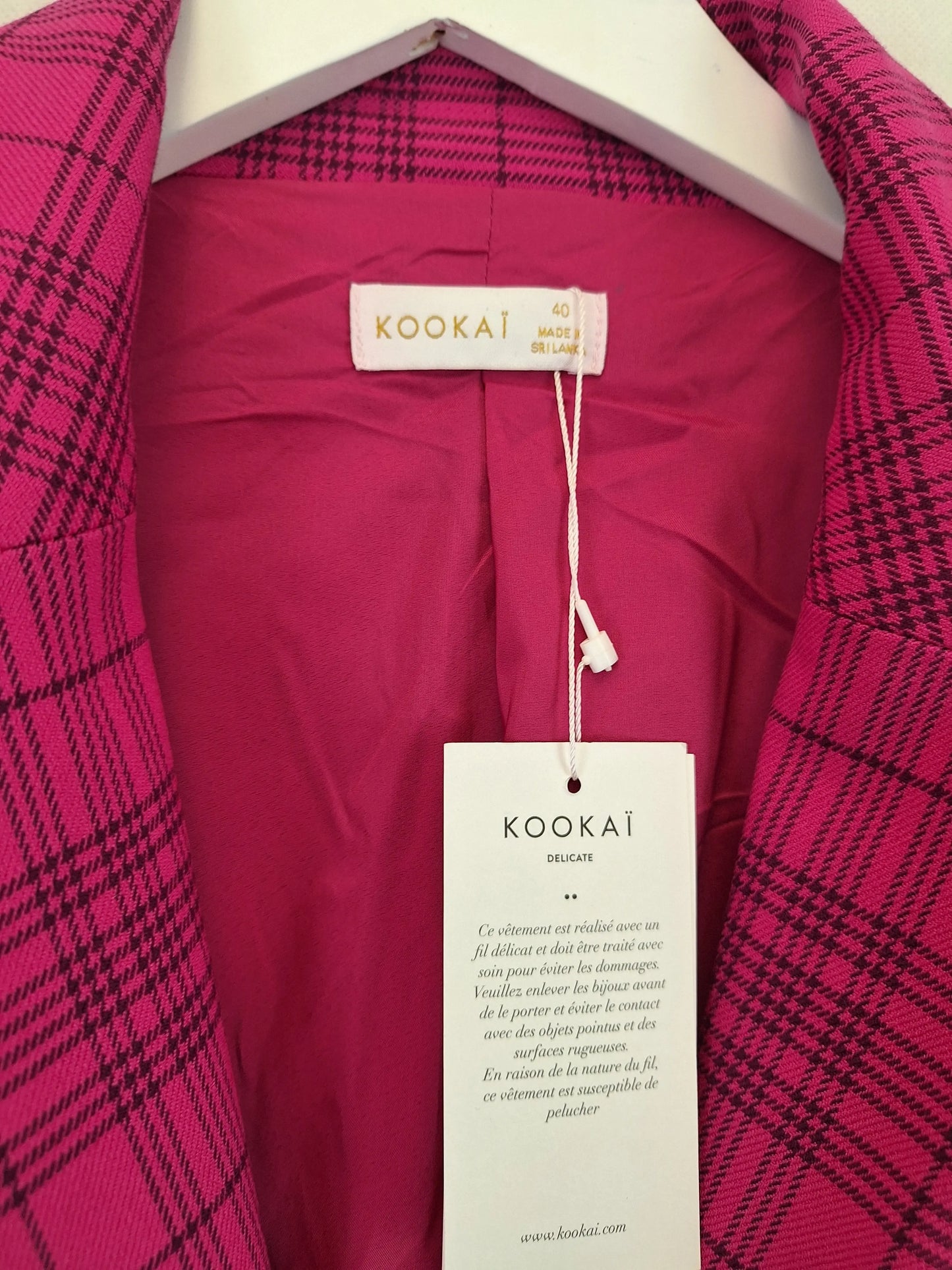 Kookai Verona Check Tailored Blazer Size 12 by SwapUp-Online Second Hand Store-Online Thrift Store