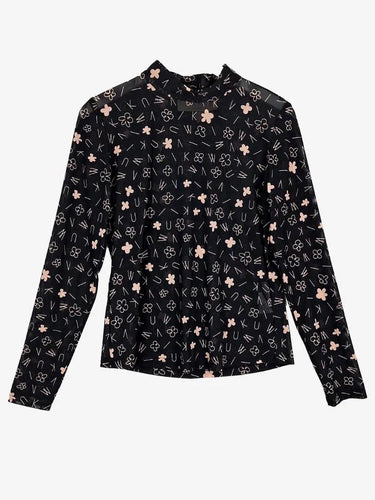 Kuwaii Mesh Graphic Longsleeve Top Size 10 by SwapUp-Online Second Hand Store-Online Thrift Store