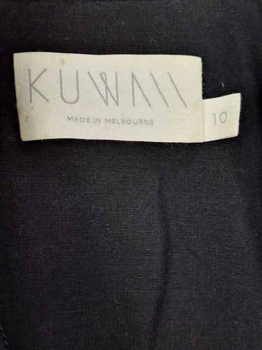 Kuwaii Relaxed Black Collared Jumpsuit Size 10 by SwapUp-Online Second Hand Store-Online Thrift Store