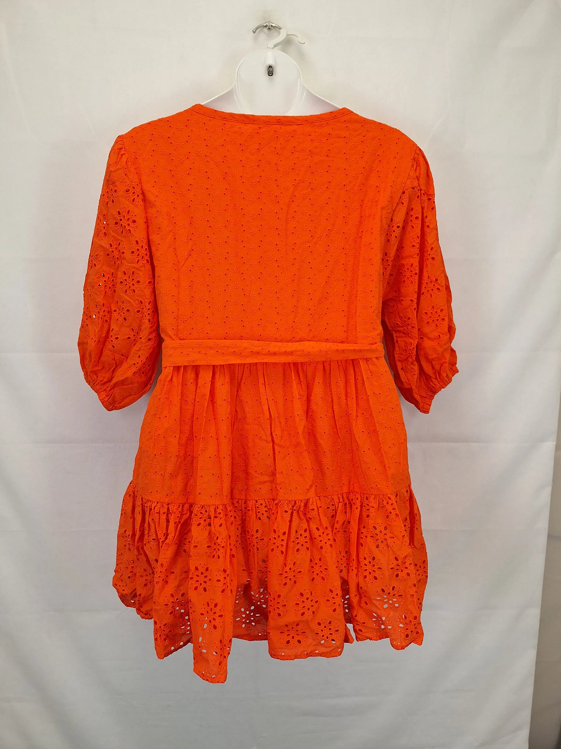 La Boheme Girls Tiered Broderie Resort Mini Dress Size M by SwapUp-Online Second Hand Store-Online Thrift Store