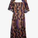 Laagam Abstract Purple Chest Cut Out Dress Size XL by SwapUp-Online Second Hand Store-Online Thrift Store