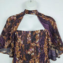 Laagam Abstract Purple Chest Cut Out Dress Size XL by SwapUp-Online Second Hand Store-Online Thrift Store