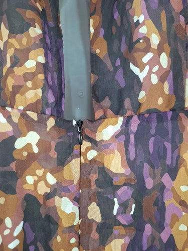 Laagam Abstract Purple Chest Cut Out Dress Size XL by SwapUp-Online Second Hand Store-Online Thrift Store