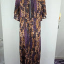 Laagam Abstract Purple Chest Cut Out Dress Size XL by SwapUp-Online Second Hand Store-Online Thrift Store