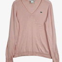 Lacoste Baby Pink Staple V-Neck Jumper Size L by SwapUp-Online Second Hand Store-Online Thrift Store