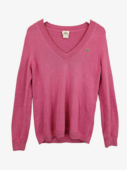 Lacoste Essential V Neck Knit Jumper Size M by SwapUp-Online Second Hand Store-Online Thrift Store