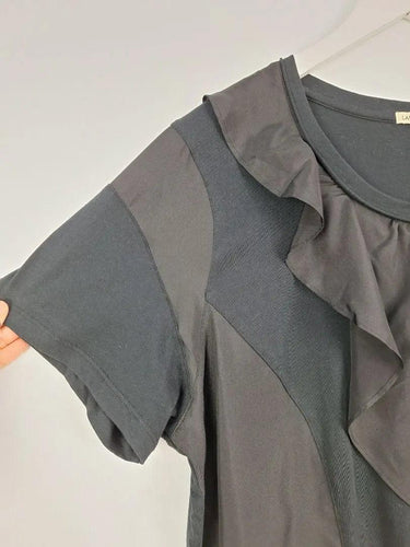Laura Ashley Aysymetrical Frilled Dressy Top Size XL by SwapUp-Online Second Hand Store-Online Thrift Store