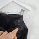 Second-Hand - Lee Black Waxed Mini Skirt Size 14 - SwapUp