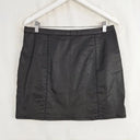 Second-Hand - Lee Black Waxed Mini Skirt Size 14 - SwapUp