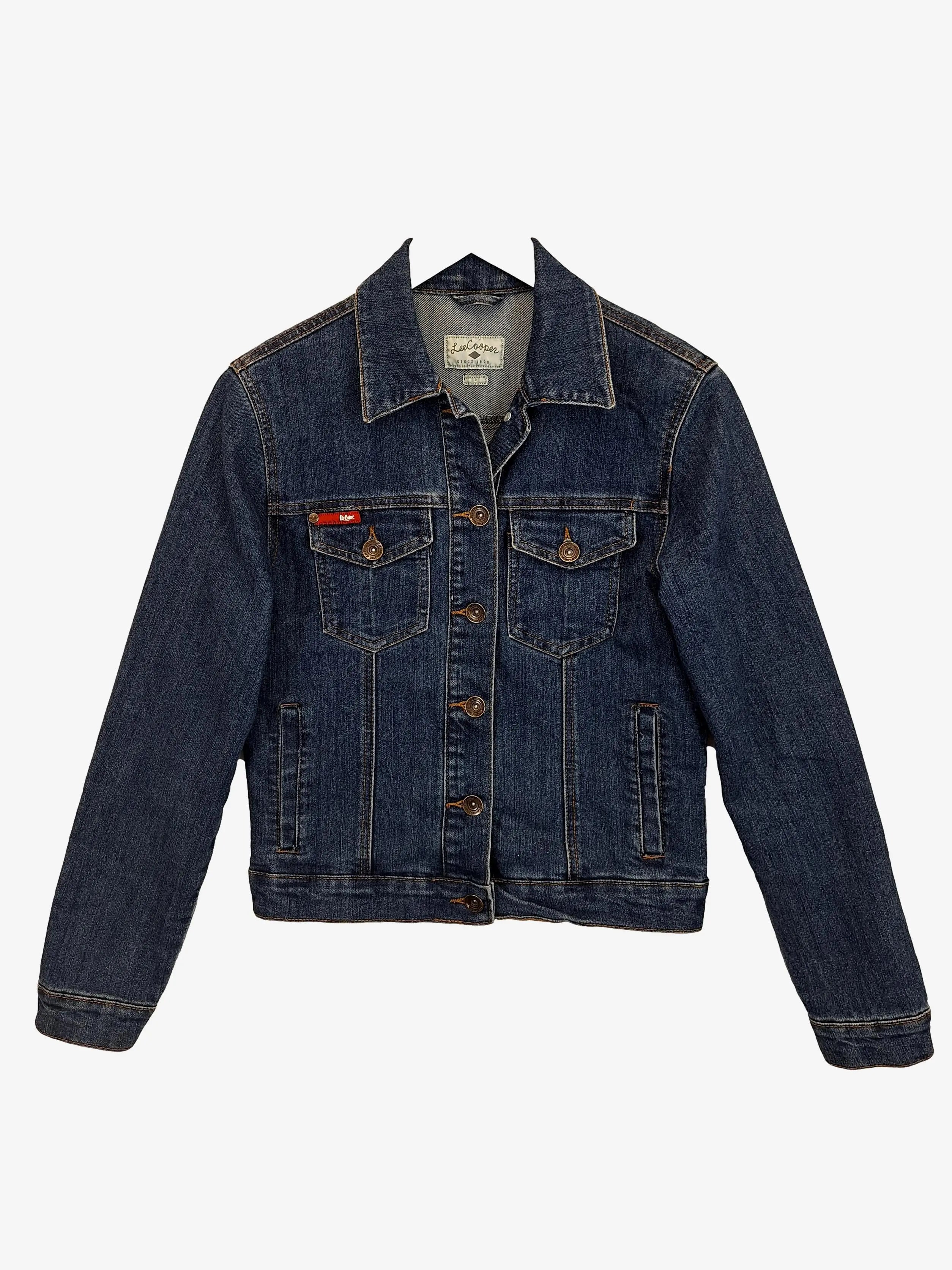 Buy Men's Lee Cooper Solid Denim Jacket with Fur Collar and Pockets Online  | Centrepoint Oman
