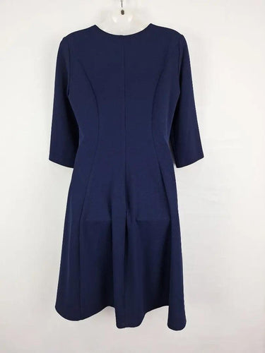 Leina Broughton Navy Blue V Neck Dress Size 12 by SwapUp-Online Second Hand Store-Online Thrift Store